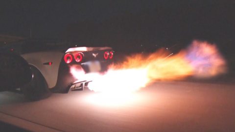 FLAMING Corvette From HELL!