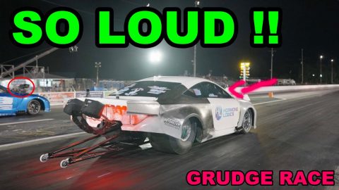 NEW SCREW BLOWER IN PRENUP RIPS DOWN NO PREP TRACK! 1st Grudge Race With New Combo! (SO LOUD)