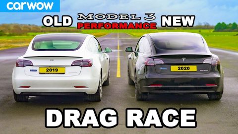 New Tesla Model 3 v Old Model 3 - DRAG RACE