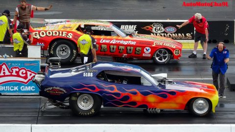 OLD school NOSTALGIA FUNNY CARS RACING CHAOS