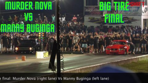Street outlaw No prep kings Beech Bend raceway: Murder Nova vs Manny Bugging (Big tire final)