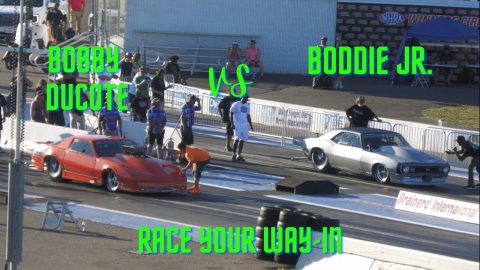 Street outlaws No prep kings Brainerd international Raceway- Boddie Jr vs Bobbi Ducote (RYWI)