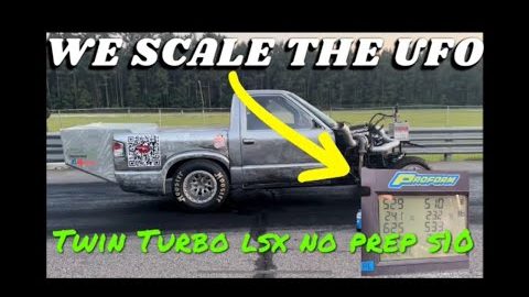 TWIN TURBO NO PREP S10 ON THE SCALES.