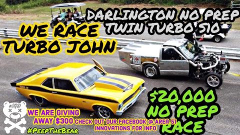 TWIN TURBO S10 $20,000 NO PREP RACE PALMETTO NO PREP DARLINGTON!!