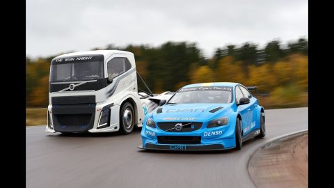 Volvo Trucks - The Iron Knight vs Volvo S60 Polestar - Two titans in a head-to-head challenge