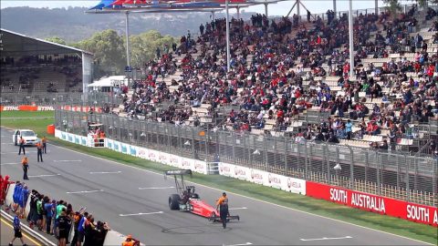 ANDRA Drag Racing - Darren Morgan Top Fuel Demonstration at Clipsal 500, Adelaide