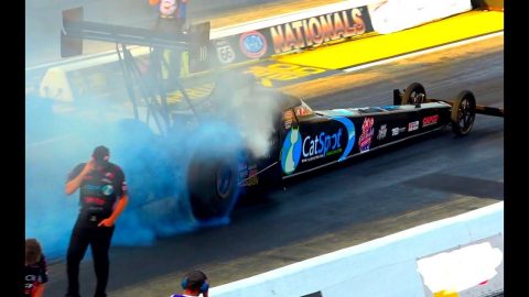 Earth Shaking Dragster Smoking Tires