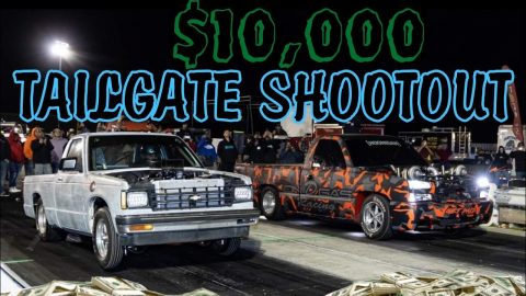 Hinton Street Races Tailgate Shootout Biggest truck race in oklahoma History 10,000 Flashlight start