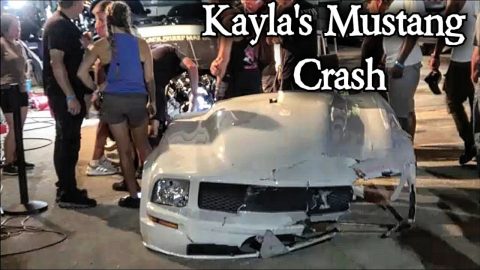 Kayla Morton's Hot Mess Express Mustang Crash!