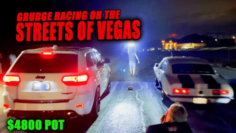 Lizzy vs Boddie grudge race on the real streets of Las Vegas for $4800 Norma Jean Camaro