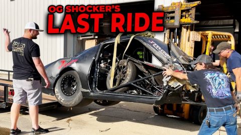 OG Shocker's last ride. Picking up what's left of the car from Wizard Race Cars & bringing it home