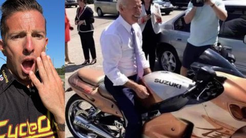 President Biden Rides a Suzuki Hayabusa?!
