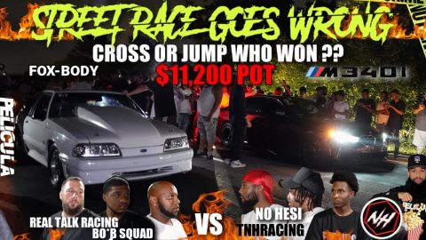 STREET RACE GETS OUTTA CONTROL 😳 BUILT M340 NO HESI VS SB CHEVY ON NITROUS $11.2K GONE BAD WHO WON?