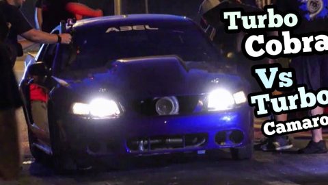 Turbo Mustang vs Turbo Camaro in Wyco Racing Small Tire Cash Days