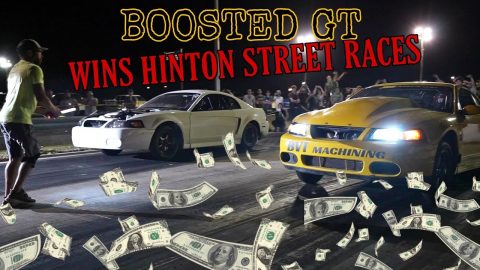 street outlaws Boosted GT Wins Hinton Street Race Small Tire Flashlight start street race