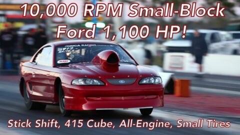 10,000 RPM Small-Block Ford Makes 1,100 HP | Manual Trans, All-Engine Leonard Long 7-Second Mustang