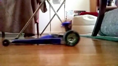 1/24th scale RC dragster tire testing slow motion