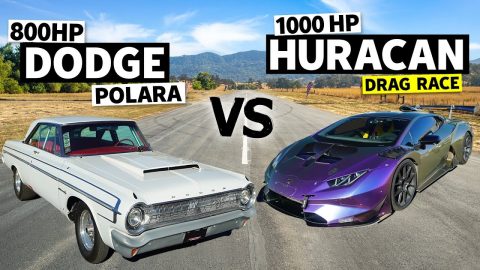 Alex Choi’s 1000hp Lamborghini Huracan races an 800hp ’64 Dodge Polara // THIS vs THAT