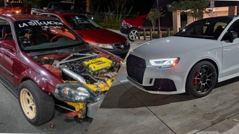 Audi RS3 VS Turbo Honda Civic! Money Race! | Street Race!
