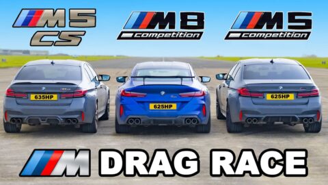 BMW M8 v M5 CS v M5 Comp: DRAG RACE