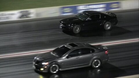 Built 4.6 Mustang vs G8 Gt Drag Race + Bonus footage