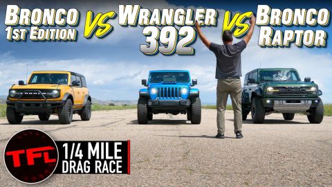 Does The New Bronco RAPTOR Have What It Takes to Demolish The HEMI V8 Jeep Wrangler In a Drag Race?