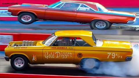 Drag Racing Cars Of The Past 60's  Nostalgia Super Stock at US41 Dragstrip