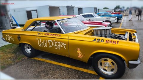Drag Racing Nostalgia Super Stock Cars Out-A-Sight Drags at Great Lakes Dragaway