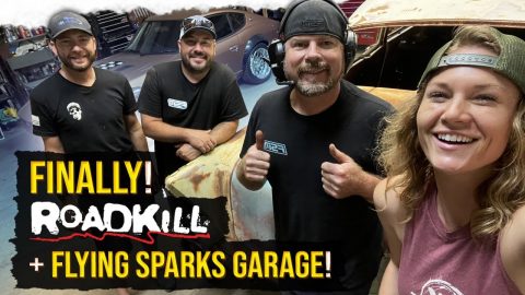 Filming Roadkill at our shop!