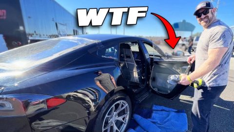 He removed & CUT 400 lbs from his $130,000 Tesla Plaid?! (Sick Week: Day 3)
