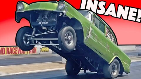 Historic Drag Cars & EPIC Wheelstands at the Tri-Five Nationals
