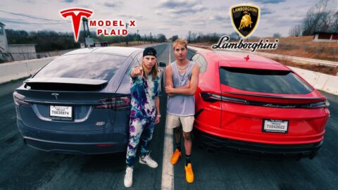 Lamborghini Urus vs Tesla Model X Plaid | DRAG RACE