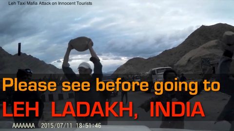 Leh Ladakh Taxi Mafia Attack on Innocent Tourists