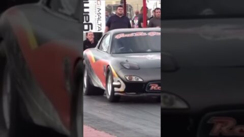 MAZDA RX-7 DRAG RACE CAR !! (WHEELIE)💥💯SUBSCRIBE FOR DAILY CONTENT💯#shorts #rx7 #carcarandcars