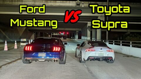 Mustang 5.0 VS Toyota Supra, BMW 340I, & Dodge Hellcat! | Street Racing!