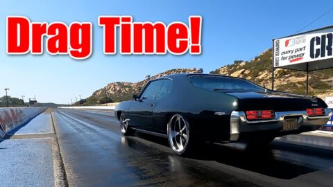 My first time drag racing, in my ProTouring 69 GTO.