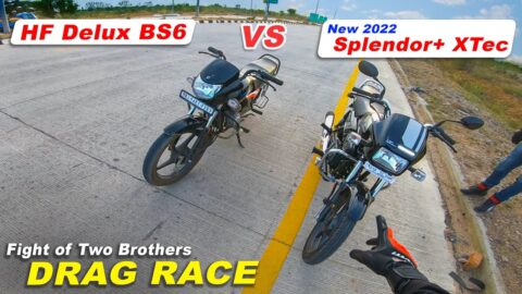 New 2022 Splendor Xtec  VS  HF Delux BS6 : DRAG RACE || भाइयो की लड़ाई खतरनाक ही होती है 🔥🔥
