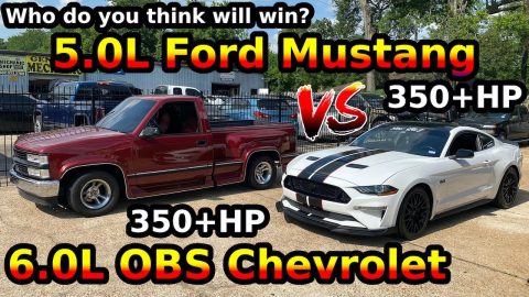 OBS Chevy vs Ford Mustang! (Street Racing)