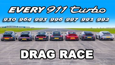 Porsche 911 Turbo generations DRAG RACE