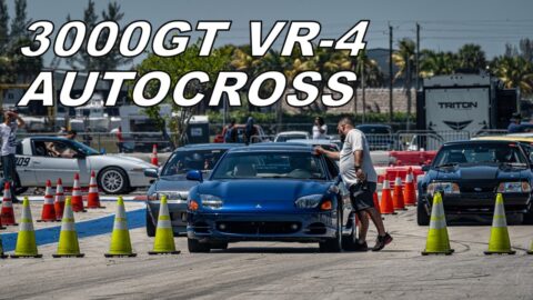 RACING my MINT 3000GT VR4 at Autocross!!! Street Racing Made Safe Miami | (Mitsubishi GTO)