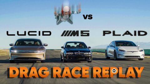 Racing the World's Fastest Sedans: Tesla Plaid, Lucid Air, E39 M5 — Drag Race Replay w Jason Cammisa