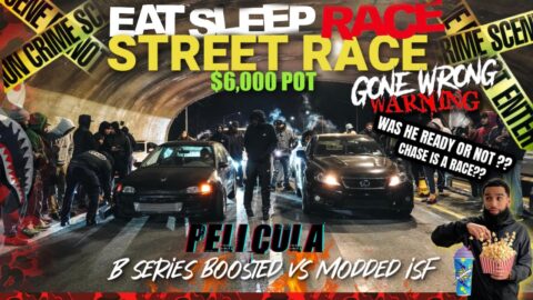 STREET RACE LEXUS ISF MODDED VS B SERIES CIVC BOOSTED $6K POT GONE WRONG! WAS HE READY OR NOT ?