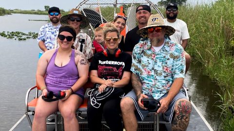 Street Outlaws Ryan Martin, Murder Nova and Chuck on a wild Airboat Ride!