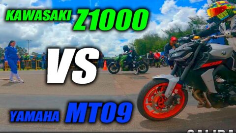 Su MAMA Z1000 VS MT09 a Batalla🔥Fullgass Drag Race