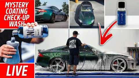TEST WASHING 💦 the Jag's Mystery Coating with Stjarnagloss! 🔴 LIVE DETAILING EVENT