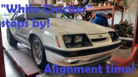 The AV Boys "White Cracker" 4 Eye Fox Stops by with The Old Man's Garage for racecar alignment work!