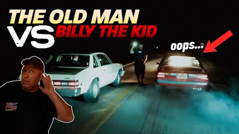 The Old Man vs Billy The Kid STREET RACE! Mustang EXPLODES to Win.