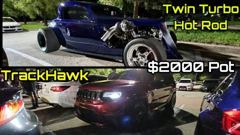 Twin Turbo Hot Rod VS Jeep Trackhawk! | $2,000 Street Race!