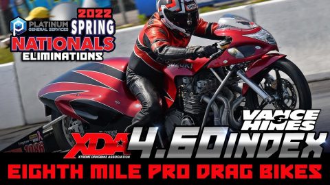 XDA 4.60 Eliminations - Eighth Mile Pro Drag Bike Motorcycle Drag Racing - Wheelie Bars