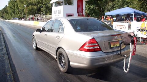 A MERCEDES BENZ WITH A LS SWAP, TURBO AND A PARACHUTE?!?!